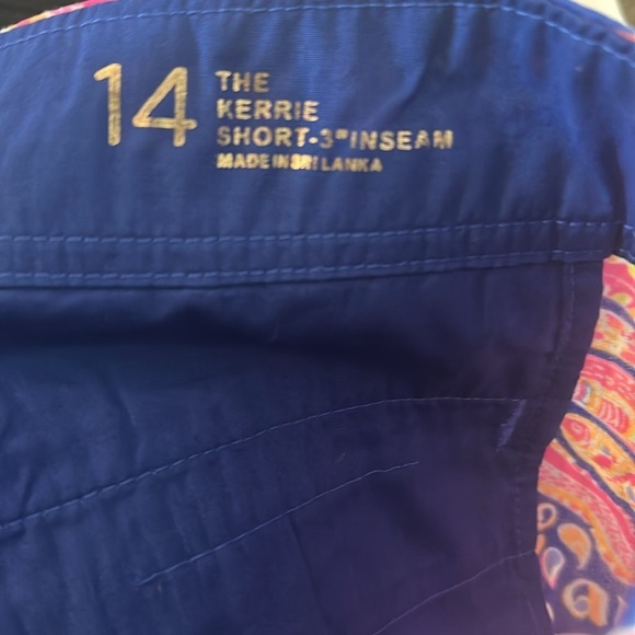 Women’s Lilly Pulitzer Kerri Chino Pink & Blue Shorts Size 14 - Picture 6 of 7